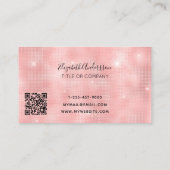 Carte De Visite Code qr rose vif (Dos)