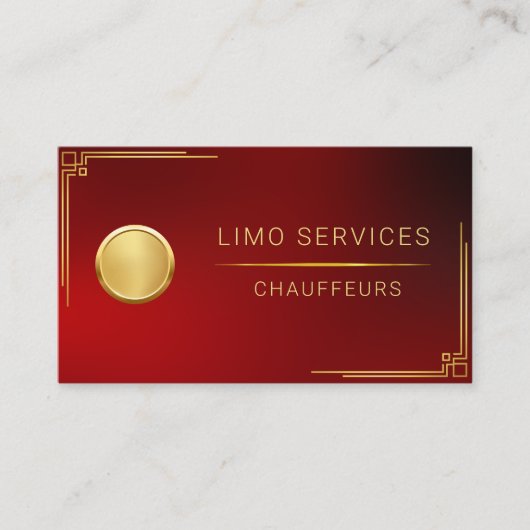 Carte De Visite Code QR Rouge Limo Driver And Chauffeur Service (Devant)