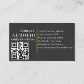 Carte De Visite Code QR | Rustic Kraft Modern Design Professionnel (Dos)