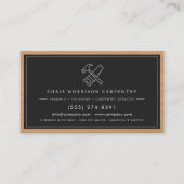 Carte De Visite Code QR Rustique Charpentier Services de Charpente (Devant)