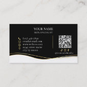 Carte De Visite code QR Salon de soins de beauté et de peau (Dos)