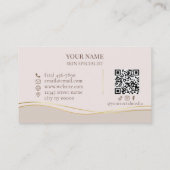 Carte De Visite code QR Salon de soins de beauté et de peau (Dos)