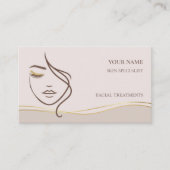 Carte De Visite code QR Salon de soins de beauté et de peau (Devant)