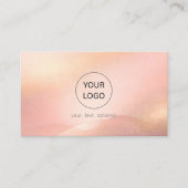 Carte De Visite Code QR Salon Logo Blush Gold Glow (Devant)