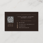 Carte De Visite Code QR Salon Moderne Coiffeur (Dos)