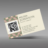 Carte De Visite Code QR Santé Holistique Zen Horizontal