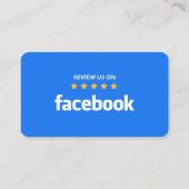 Carte De Visite Code QR scannable 5 étoiles pour avis Facebook Bus (Dos)