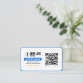 Carte De Visite Code QR scannable 5 étoiles pour avis Facebook Bus (Debout devant)