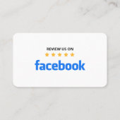Carte De Visite Code QR scannable 5 étoiles pour avis Facebook Bus (Dos)