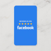 Carte De Visite Code QR scannable 5 étoiles pour avis sur Facebook (Dos)
