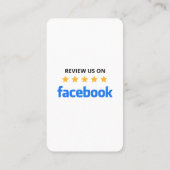 Carte De Visite Code QR scannable 5 étoiles pour les avis Facebook (Dos)