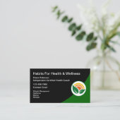 Carte De Visite Code QR scannable de coach santé certifié (Debout devant)
