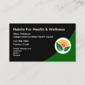 Carte De Visite Code QR scannable de coach santé certifié (Devant)