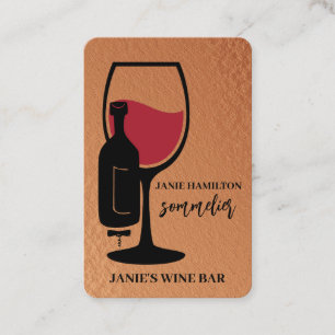Carte De Visite Code QR scannable du bar à vin