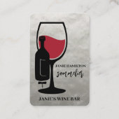 Carte De Visite Code QR scannable du bar à vin (Devant)