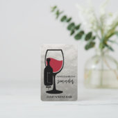Carte De Visite Code QR scannable du bar à vin (Debout devant)