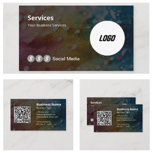 Carte De Visite Code QR scannable Logo Moderne