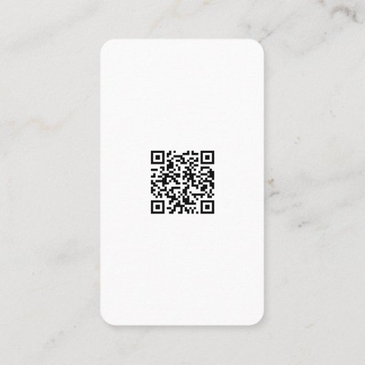 Carte De Visite Code QR scannable moderne professionnel (Dos)