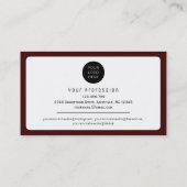 Carte De Visite Code qr scannable scannable à marron sophistiqué (Dos)