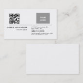 Carte De Visite Code QR scannable sur Front moderne Plaque simple (Devant / Derrière)