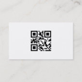 Carte De Visite Code QR scannable sur le dos Moderne Plaque simple (Dos)