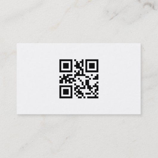 Carte De Visite Code QR scannable sur le dos Moderne Plaque simple (Dos)