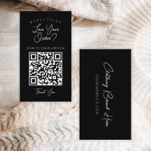 Code QR Script Noir Minimaliste Laissez un Avis