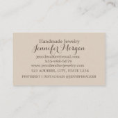 Carte De Visite Code QR Script Pampas Sand Boho Bijoux artisanal (Dos)