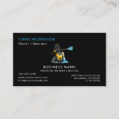 Carte De Visite Code QR Services de Laveur Haute Pression Noir (Devant)