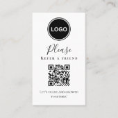 Carte De Visite Code QR S'il vous plaît référer un ami (Devant)