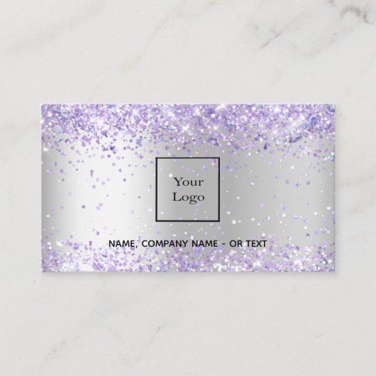 Carte De Visite Code QR Silver Lavender (Devant)