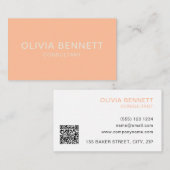 Carte De Visite Code QR simple de pêche (Devant / Derrière)