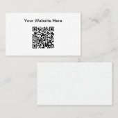Carte De Visite Code QR simple de site Web promotionnel (Devant / Derrière)