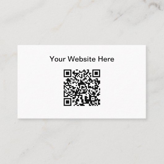 Carte De Visite Code QR simple de site Web promotionnel (Devant)