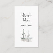 Carte De Visite Code QR Simple Desert Southwest Cactus (Devant)
