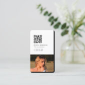 Carte De Visite Code QR simple et moderne (Debout devant)