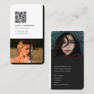 Carte De Visite Code QR simple et moderne
