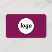 Carte De Visite Code QR simple logo et texte Magenta Rose (Dos)