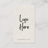 Carte De Visite Code QR Simple Logo Lin : Laissez un avis (Dos)
