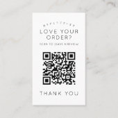 Carte De Visite Code QR Simple Logo Lin : Laissez un avis (Devant)