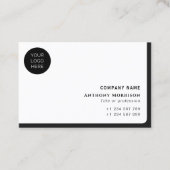 Carte De Visite Code QR simple logo réseau scannable entreprise (Devant)