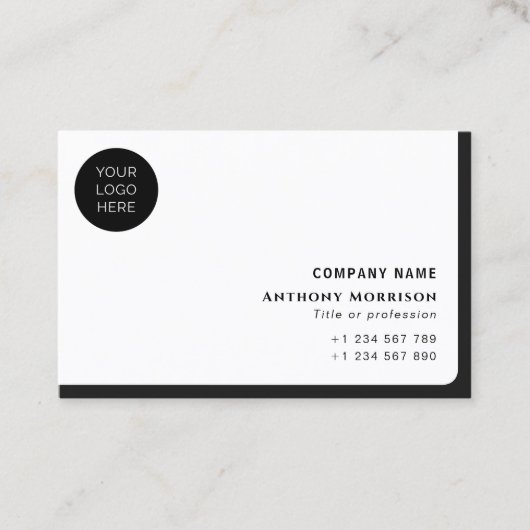 Carte De Visite Code QR simple logo réseau scannable entreprise (Devant)