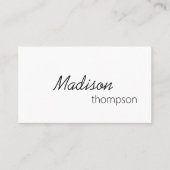 Carte De Visite Code QR Simple Minimal Moderne Professionnel (Devant)