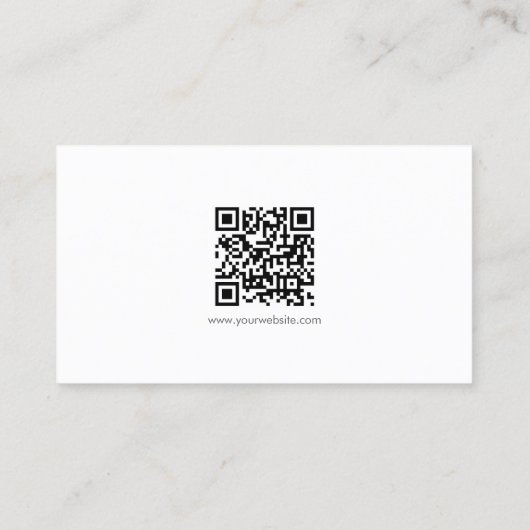 Carte De Visite Code QR simple Modèle moderne et élégant personnal (Dos)