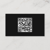 Carte De Visite Code QR simple Modèle moderne et élégant personnal (Dos)