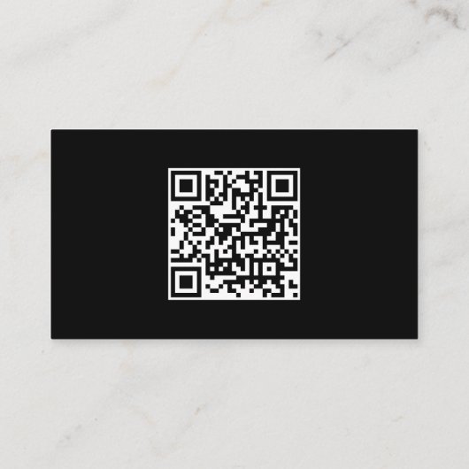 Carte De Visite Code QR simple Modèle moderne et élégant personnal (Dos)