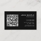 Carte De Visite Code QR simple Modèle moderne et élégant personnal (Devant)