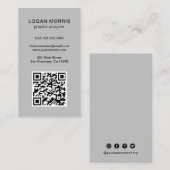 Carte De Visite Code QR simple moderne (Devant / Derrière)