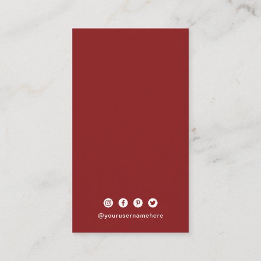 Carte De Visite Code QR simple moderne (Dos)