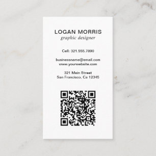 Carte De Visite Code QR simple moderne
